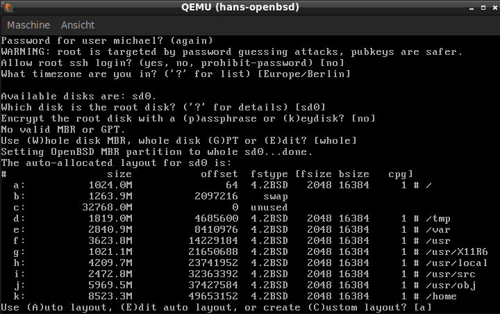 Automatisches Partitionierungs-Layout